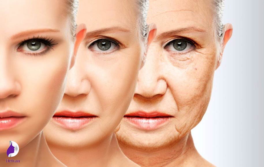 علائم فیزیکی افتادگی پوست